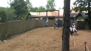 Logan and Brett zip line