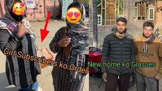 Girl Subscriber ko Order kiya deliver Kupwara mai 😇 New home ko Glasses ka kaam complete 