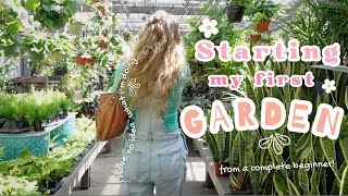 I'm Starting a Garden from Scratch as a TOTAL Beginner// 🪴🌷🪻🦋 PT. 1