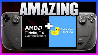 FSR4 Plus Lossless Scaling Is AMAZING On The Steam Deck! (Easy Setup Guide)