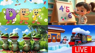 Fun Kids Learning – ABC, Counting 1 to 10 & Five Little Animals Song 🐸🎵