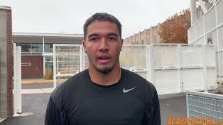Oregon State Beavers Football: Isaiah Tufaga 10/24/18