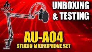 Unboxing & Testing Maono Studio Microphone AU-A04