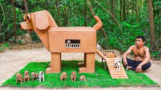 Rescue Puppies Building a Dog House in the Jungle! 🐶🌿 Must See!