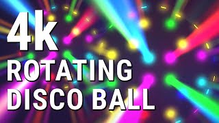 4K Rotating Disco Ball - Colorful Party Lights for Home Raves & Retro Vibes