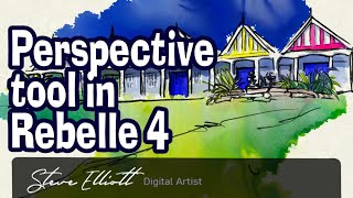Perspective tool, plus ink and wash in Rebelle 4