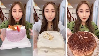 asmr mukbangasmr/kwai dessert mukbang,/mochi eating,creperoll cake chocolate #asmr