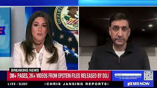 Ro Khanna on MS NOW's Chris Jansing reports discussing the new Epstein files release