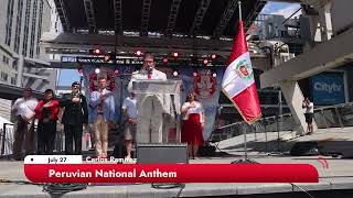 Carlos Ramirez singing the Peruvian National Anthem