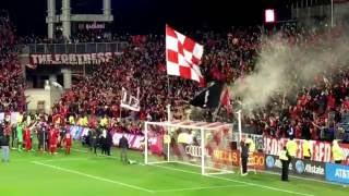 Toronto FC players and Supporters slow clap after win over NYCFC