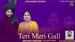 New Punjabi Song | Teri Meri Gall | 1Million | Sarfu Sadiq  | 6db Records  #viralvideo