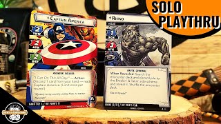 Marvel Champions - Solo Playthrough | Captain America vs. Rhino