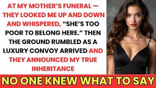 At My Mother's Funeral They Called Me Poor—A Luxury Convoy Arrived With My True Inheritance