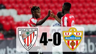 Athletic 4-0 UD Almeria, Inaki Williams on Target Assist from Nico Williams