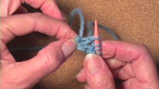 Cast on a Triangular Shawl with Garter Stitch Tab