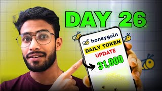 DAY 26 Of HONEYGAIN TOKEN || My Daily Honeygain Token Update || Shubhamknows