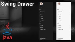 Create Navigation Drawer Menu using Java Swing with FlatLaf