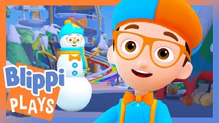 We Wish You A Blippi Christmas | Blippi Plays | Educational & Gaming Videos for Kids