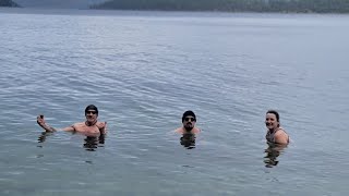 Icy cold 🥶  water plunge in Winter  with wind & waves in March