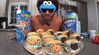 Cookie Monster Sandwiches- Blake_201 Live Mukbang Eating Stream