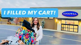 I FILLED MY CART Goodwill Vintage Thrift with Me + Haul