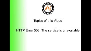 HTTP Error 503. The service is unavailable | .net mvc errors