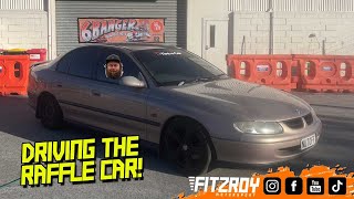 Amy gets to Skid the raffle car in Round 2!