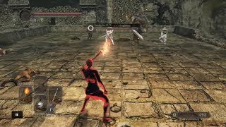 Dark Souls 2 - Naked w/ Torch vs 3 Guys Fighting The Pursuer