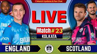 🔴Live: England vs Scotland, T20 World Cup, 23rd Match | Lie Cricket Match Today | ENG vs SCO Live