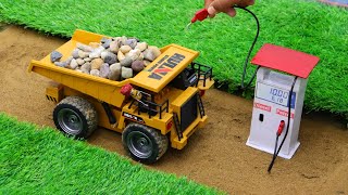 diy mini truck loading stone from crusher machine science project @Aafnocreator