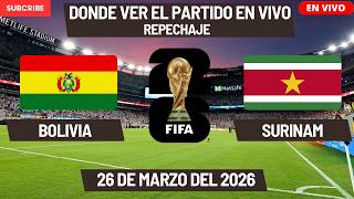 ⚽️Bolivia vs Suriname⚽️Where to Watch It LIVE TODAY and What Time It Starts⚽️2026 World Cup Playoff
