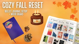 A Cozy Fall Reset 🍂 Bullet Journal Setup, Mood Board & Reading Challenges