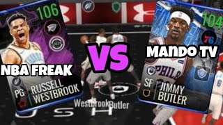 MandoTV vs Me NBA live Mobile BUT I can only use Russ and he Can only Use Butler