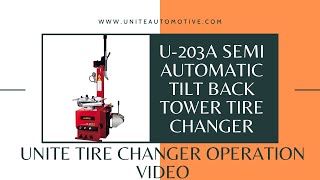 Tire Machine: Tire Remove & Install By U-203A semi automatic tilt back tower tire changer