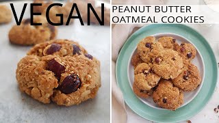 Vegan Oatmeal Peanut Butter Cookies