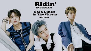 [J's] Solo Lines In The Chorus - NCT DREAM 'Ridin' (for 3 mins)