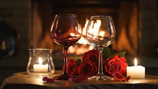 Fireplace Wine and Soft Love 🍷 Intimate Sensual Music for Couples Craving Night Mood