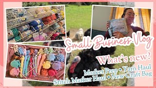 Crochet Small Business Vlog | Market Prep | Yarn Hail | Beads | New Yarn Bag | Month of Crochet