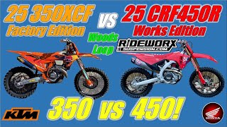25 Honda CRF450 Works Edition vs 25 KTM 350XCF Factory Edition Back to Back on Woods Loop