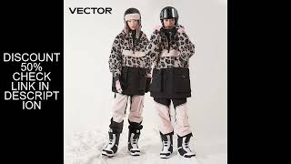 VECTOR Ski Wear Women Man Hooded Sweater Reflective Trend Ski Wear Thickened Warmth and Waterproof S