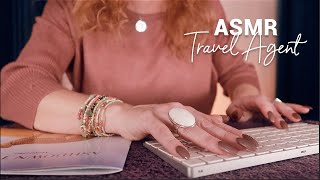 Sensitive ASMR Travel Agency Appointment 🌟 Whispered, Typing, Pages, Light Tapping