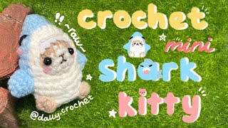 Crochet Mini Shark Kitty 🦈🐱💙| by @dally.crochet