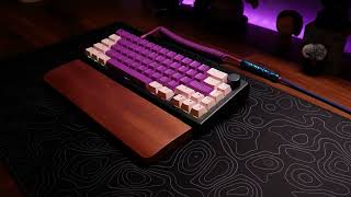 Unboxing Glorious Purple and Potion Pink keycaps. GMK 67 keyboard fully Mod and sound test.