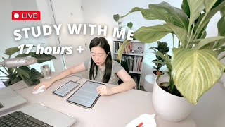 🌱Study With Me Liveㅣ2am - 8pmㅣ17 Hours +ㅣ15 hours Actual Studyㅣ90/10ㅣ10 SessionsㅣWhat is your ..