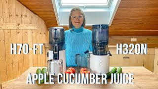Making Apple Cucumber Juice with the Hurom H320N vs H70-FT
