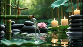 No Ads Bamboo Water Fountain Healing& Piano Relax Soothing 自然の音とともに音楽をリラックス バンブーウォーターファウンテン#44
