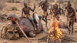 The last primitive survival method of the hadzabe tribe: Hunting and cooking prey in a wild manner