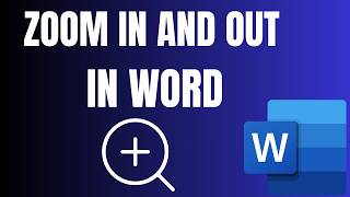 How to Zoom In & Out in Microsoft Word - Easiest Way !