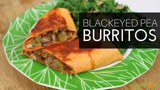 Blackeyed Pea Burrito Recipe, from The Plant-Based Diet Meal Plan book