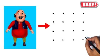 Bas 3 Minute Mein Motu Banana Sikhiye! | Motu Drawing Easy | How To Draw Motu From Dots